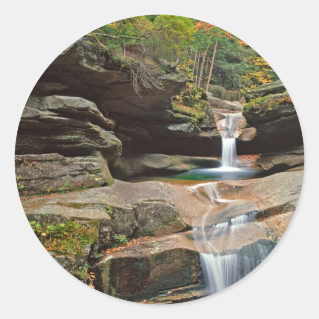 Adesivo Redondo EUA, Nova Inglaterra, New Hampshire, White Mountai (Frente)