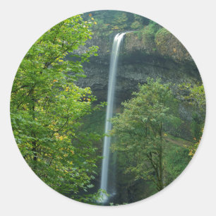 Adesivo Redondo EUA, Oregon, Parque Estadual Silver Falls