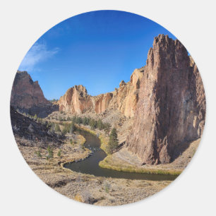 Adesivo Redondo EUA, Oregon, Parque Estadual Smith Rock