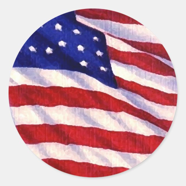 Adesivo Redondo EUA - Pop de Articulação de Sinalizador Americano (Frente)