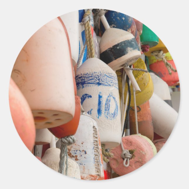 Adesivo Redondo EUA, Rhode Island, Block Island (Frente)