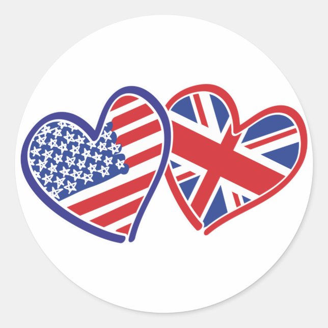 Adesivo Redondo EUA — UK-Love (Frente)
