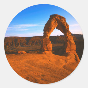 Adesivo Redondo EUA, Utah, Parque Nacional dos Arcos, Arco Delicad