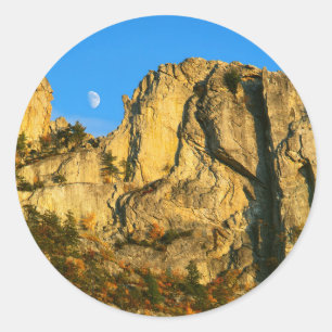 Adesivo Redondo EUA, Virgínia Ocidental, Spruce Knob-Seneca Rocks
