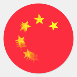 Adesivo Redondo EUA vs. CHINA/CHINA