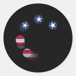 Adesivo Redondo EUA vs. CHINA / EUA
