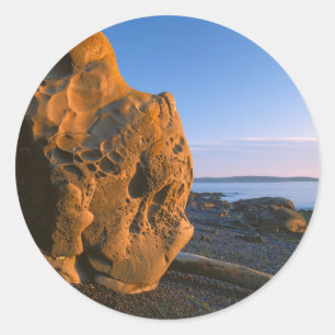 Adesivo Redondo EUA, Washington, Orcas Island, Boulder