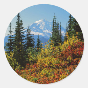 Adesivo Redondo EUA, Washington, Parque Nacional Mt. Rainier 2