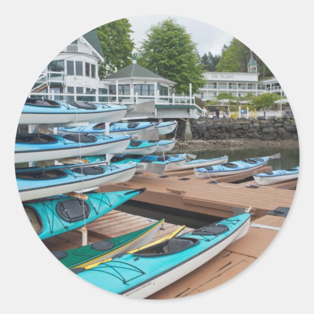 Adesivo Redondo EUA, Washington, San Juan Islands (Frente)