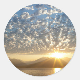 Adesivo Redondo EUA, Washington, Seabeck.Sunset