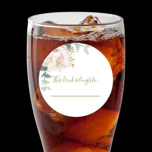 Adesivo Redondo Eucalipto de casamento este drink pertence a