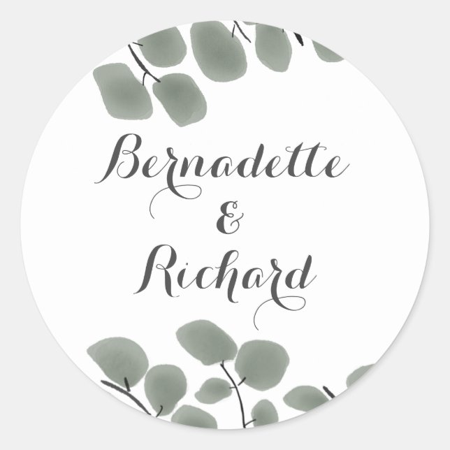 Adesivo Redondo Eucalipto Deixa Tema (Frente)