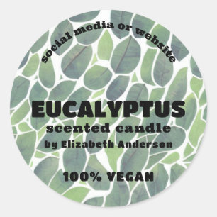 Adesivo Redondo Eucalyptus Candle