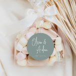 Adesivo Redondo Eucalyptus | Casamento de Script Manuscrito Modern<br><div class="desc">Projetado para combinar com nossos convites de casamento de Script Manuscrito Moderno. Uma bela design baseada na tipografia,  com um toque minimalista,  com a moderna escrita à mão e a letra serif clássica. Eucalipto,  um sábio verde empoeirado.</div>