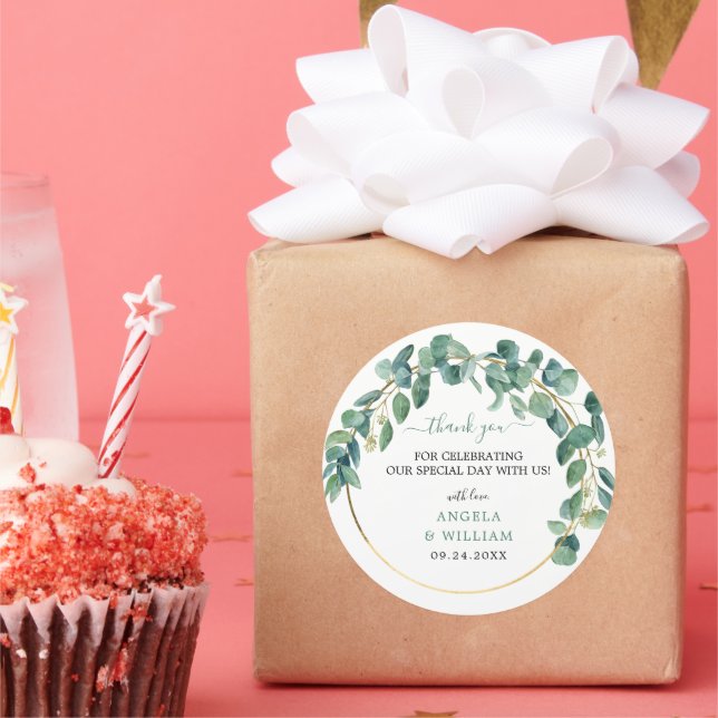 Adesivo Redondo Eucalyptus deixa casamento (Festa)