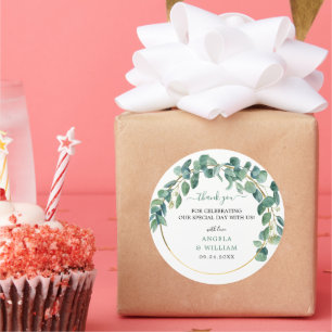 Adesivo Redondo Eucalyptus deixa casamento