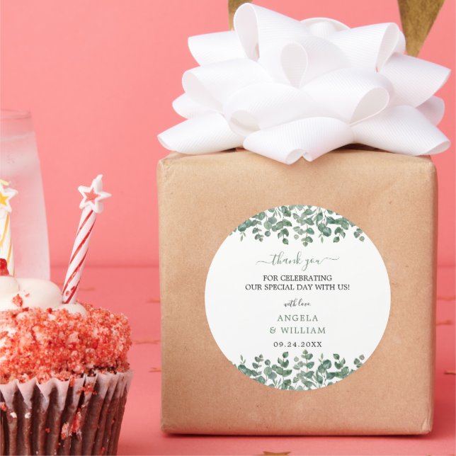 Adesivo Redondo Eucalyptus deixa casamento (Festa)