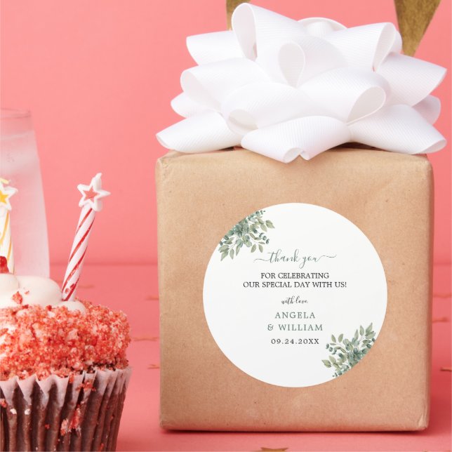 Adesivo Redondo Eucalyptus deixa casamento (Festa)