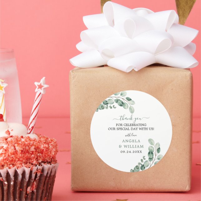 Adesivo Redondo Eucalyptus deixa casamento (Festa)