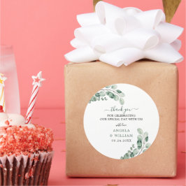 Adesivo Redondo Eucalyptus deixa casamento