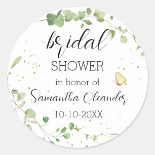 Adesivo Redondo Eucalyptus Greenery Boho Bridal