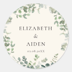 Adesivo Redondo Eucalyptus Wedding