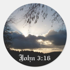 Adesivo Redondo Eugene, OR... John 3:16