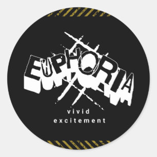 Adesivo Redondo Euphoria Vivid Entusiasmo