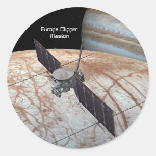 Adesivo Redondo Europa Clipper Mission