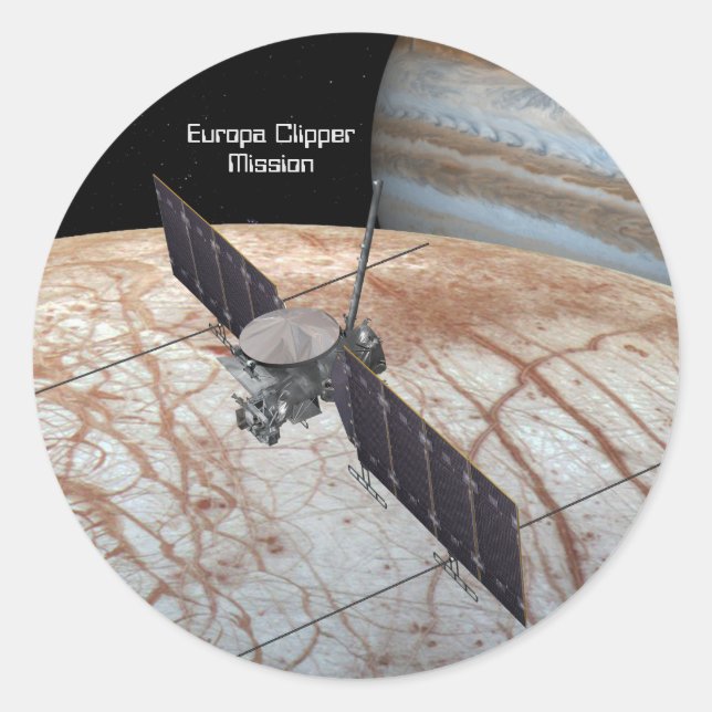 Adesivo Redondo Europa Clipper Mission (Frente)