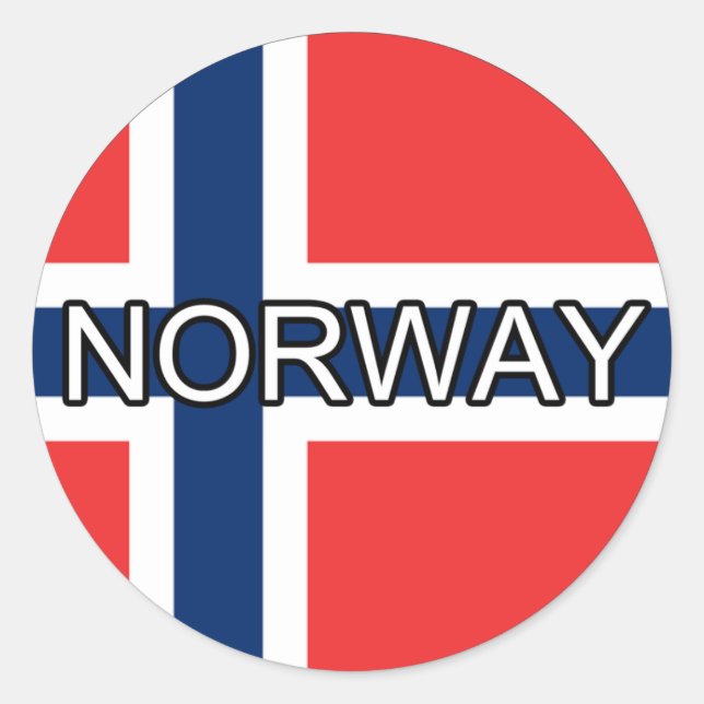 Adesivo Redondo Eurovinheta Noruega (Frente)