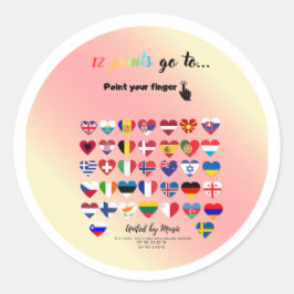 Adesivo Redondo Eurovision Songcontest 2024 Unisex T-shirt Sweden