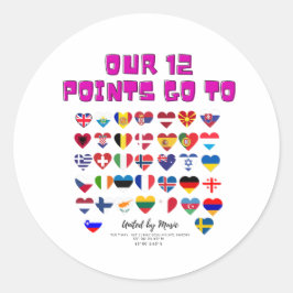 Adesivo Redondo Eurovision Songcontest 2024 Unisex T-shirt Sweden