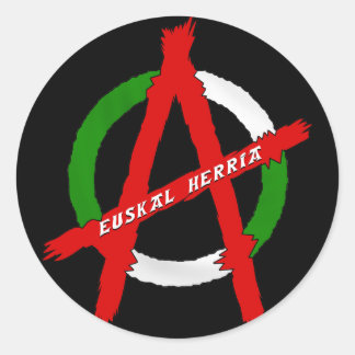 Adesivo Redondo Euskal Anarchy Sticker