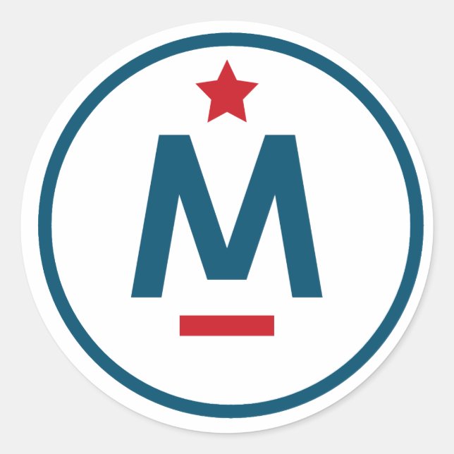 Adesivo Redondo Evan McMullin - Nunca é tarde demais (Frente)