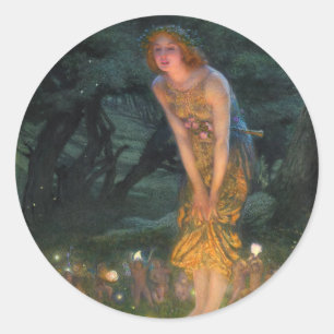 Adesivo Redondo Eve Cc. de meio-verão de 1908 por Edward Robert Hu