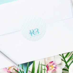 Adesivo Redondo Evento corporativo de retração de luxo