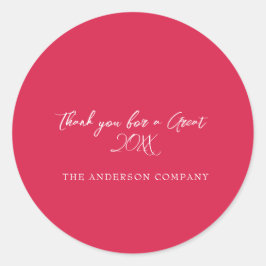 Adesivo Redondo Evento de Apreciação do Funcionário Vermelho