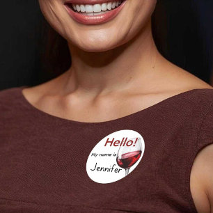 Adesivo Redondo Evento de provando de vinho e queijo