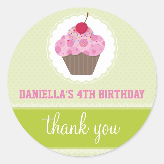 Adesivo Redondo EVENTO DECORATIVO: cupcake 2 (Frente)