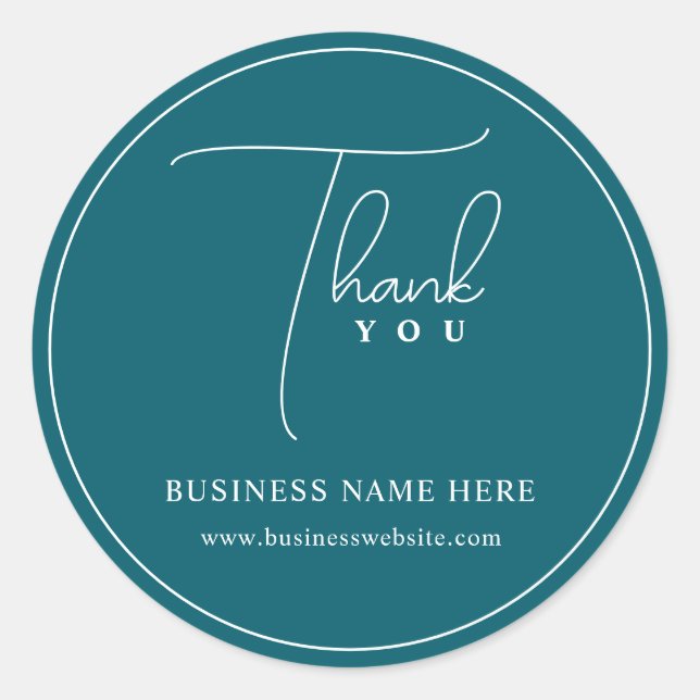 Adesivo Redondo Evento Empresarial de Agradecimento Profissional A (Frente)