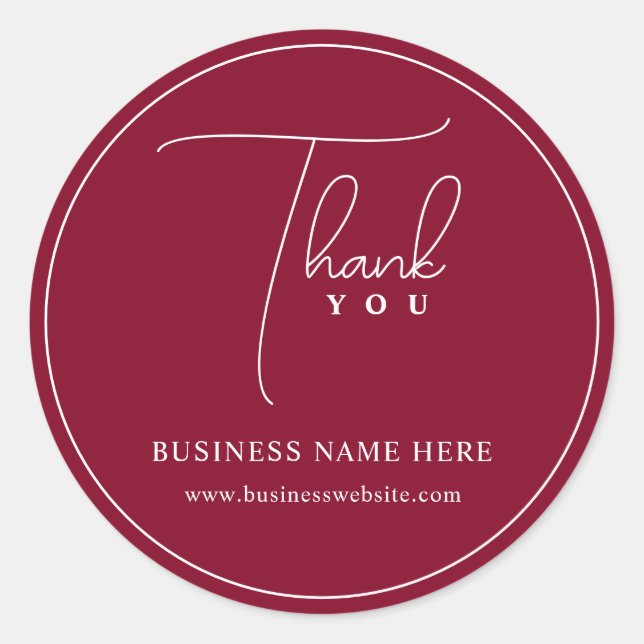 Adesivo Redondo Evento Empresarial de Agradecimento Profissional B (Frente)