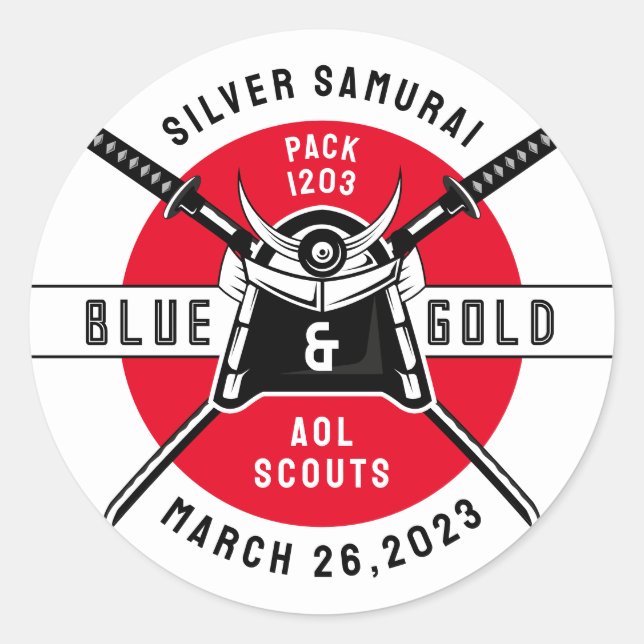 Adesivo Redondo Evento Especial Samurai (Frente)