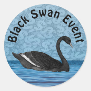 Adesivo Redondo Evento Swan Preto