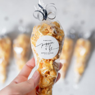 Adesivo Redondo EVERLEIGH Popcorn Favor Obrigados Stick para Poppi