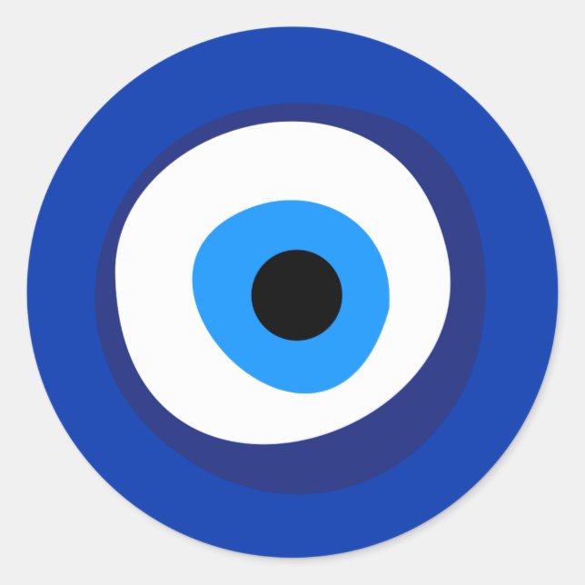 Adesivo Redondo evil eye ancient symbol antiquity talisman superst (Frente)