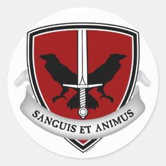 Adesivo Redondo Evinhetas da crista da escola toda noite