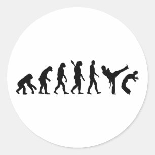 Adesivo Redondo Evolução Capoeira