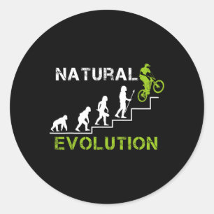 Adesivo Redondo Evolução da Bicicleta de Montanha Mtb Downhill Fre