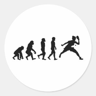 Adesivo Redondo Evolução da Tênis da Mesa do Ping Pong Player